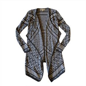 Aztec Print Knit Cardigan